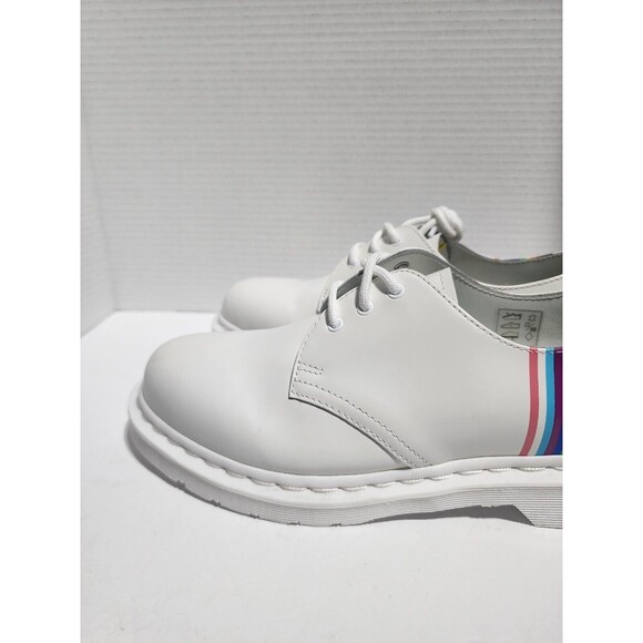 Dr. Martens For Pride Oxford Shoes - White Smooth Leather Men\'s Sz 8 / Women’s 9 main image 6